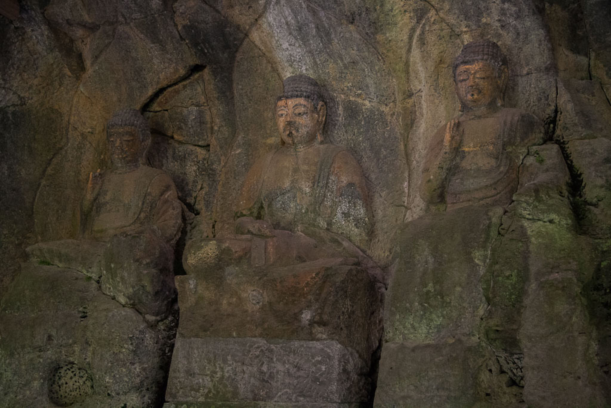 The Three Nyorai Statues